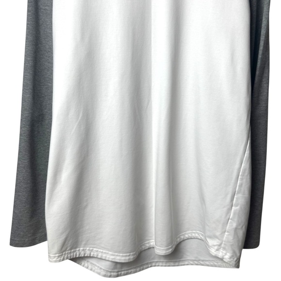Bylt Basics Drop Cut Lux Long Sleeve Baseball Grey White Athletic Comfort L - Picture 4 of 10